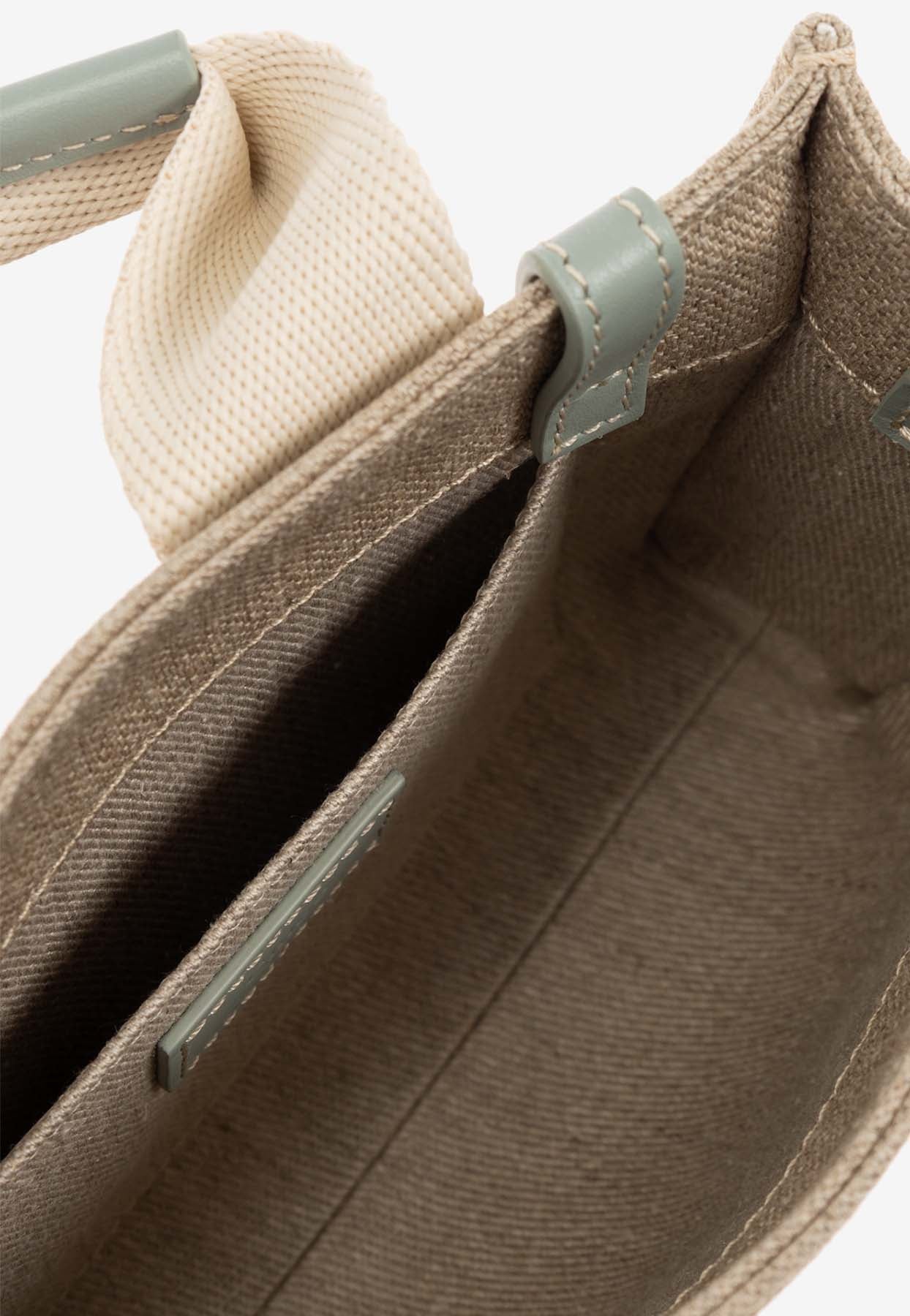 Mini Woody Linen Cabas Bag