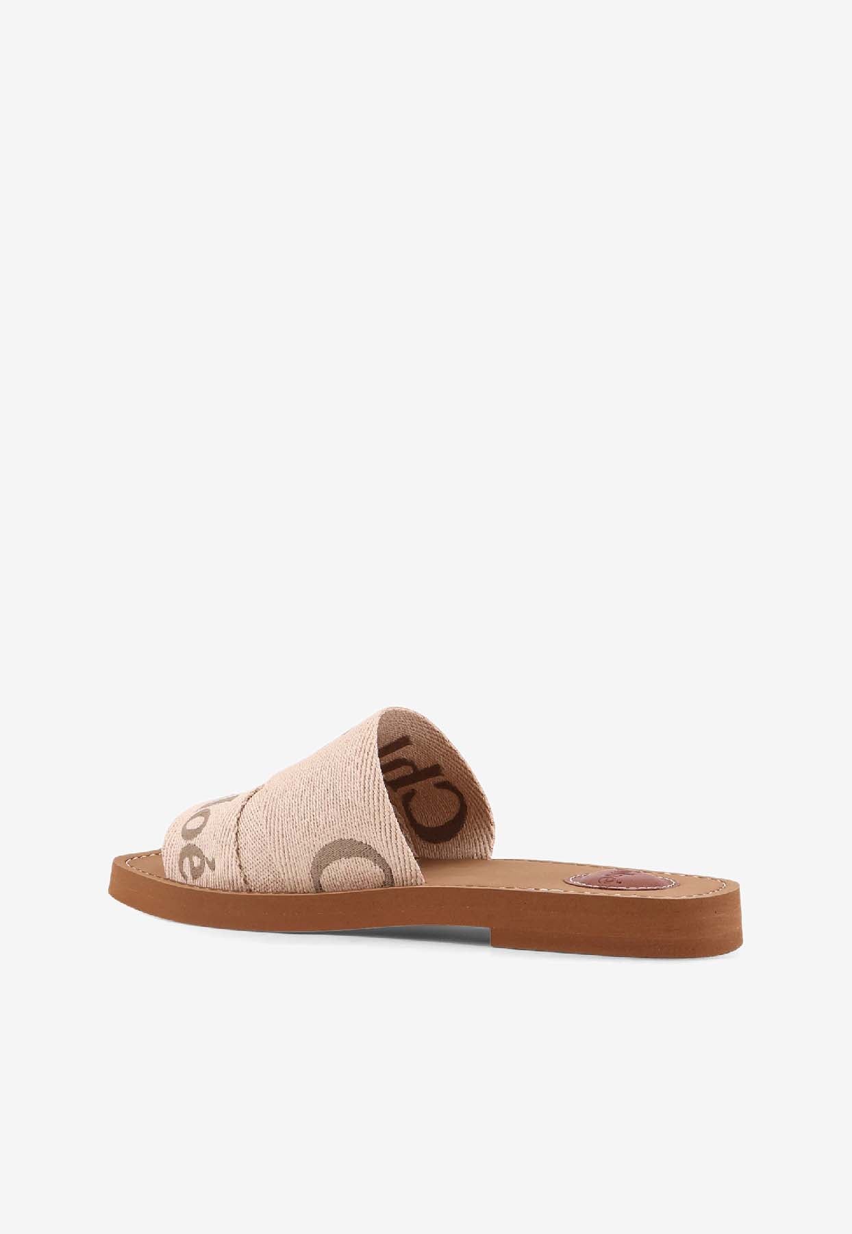 Woody Linen Sandales Plates