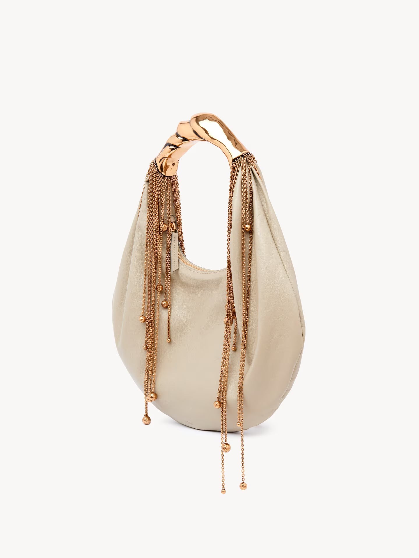 SAC HOBO TWISTED SHELL EN CUIR BRILLANT