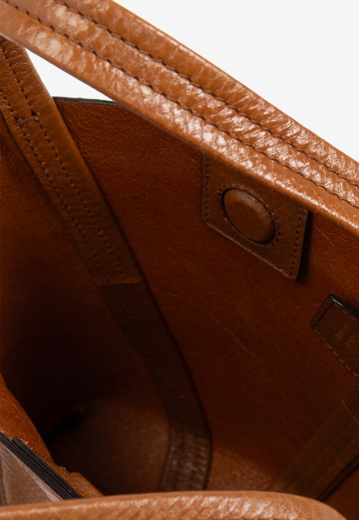 Petit Spin en Cuir Cabas Bag