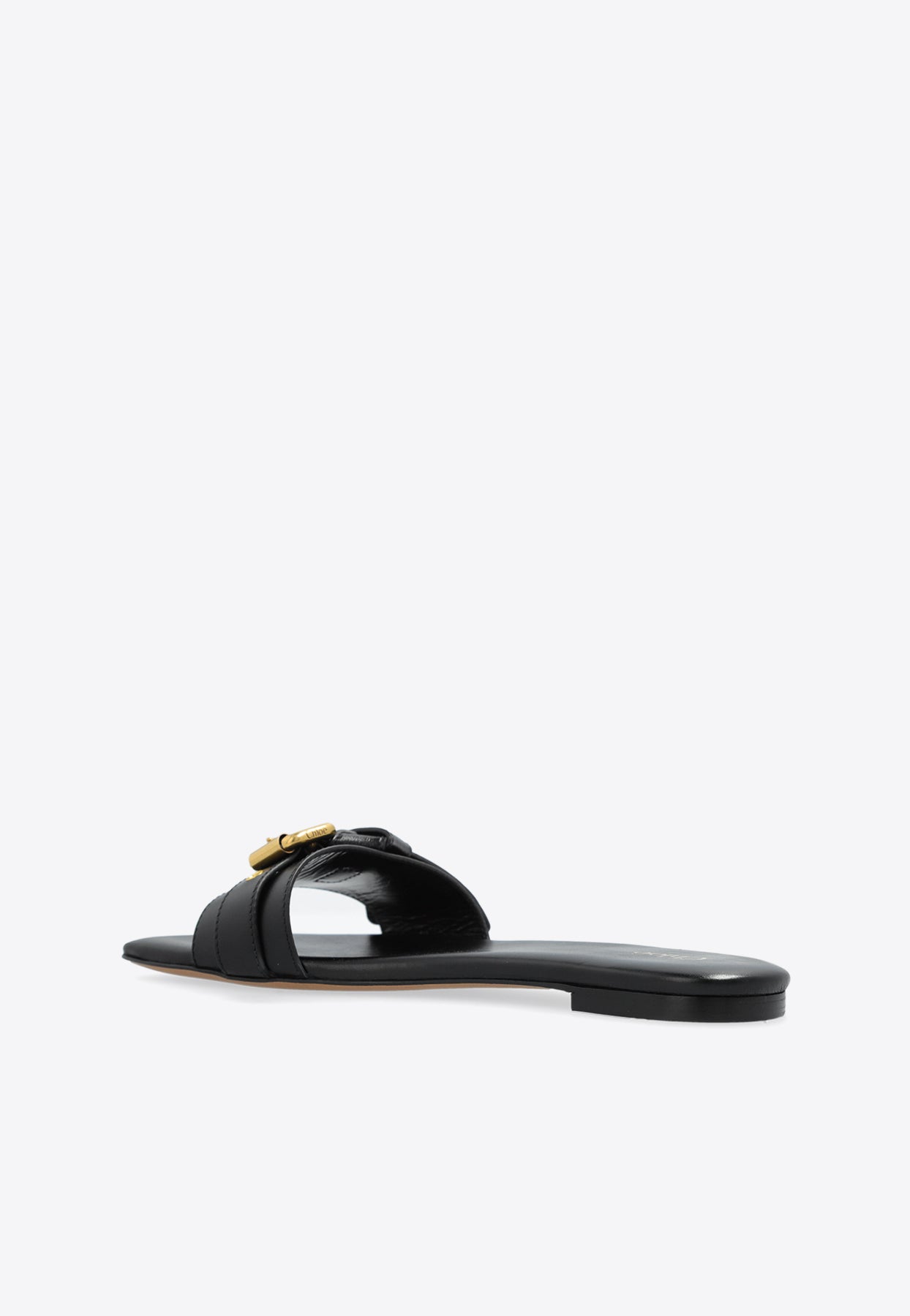 Mae Knotted-Strap en Cuir Sandales Plates