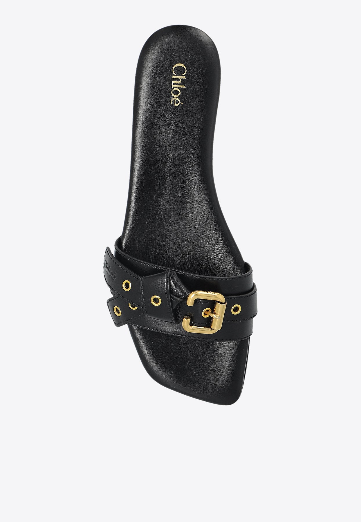 Mae Knotted-Strap en Cuir Sandales Plates