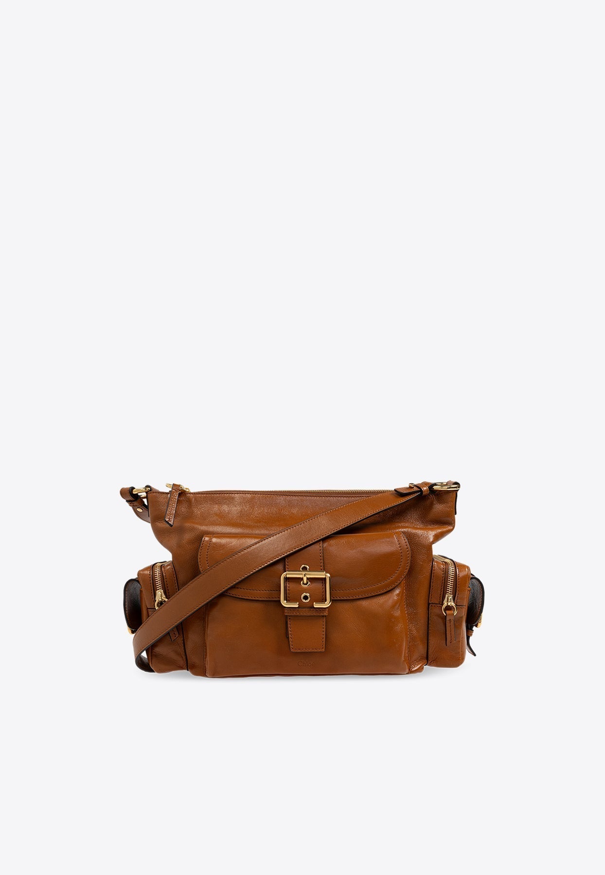 Brillant en Cuir Camera Sac Porté Épaule