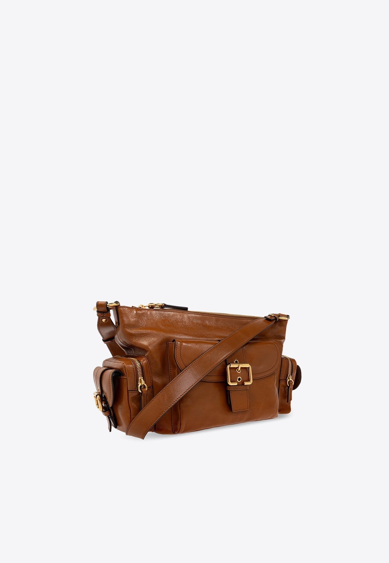 Brillant en Cuir Camera Sac Porté Épaule
