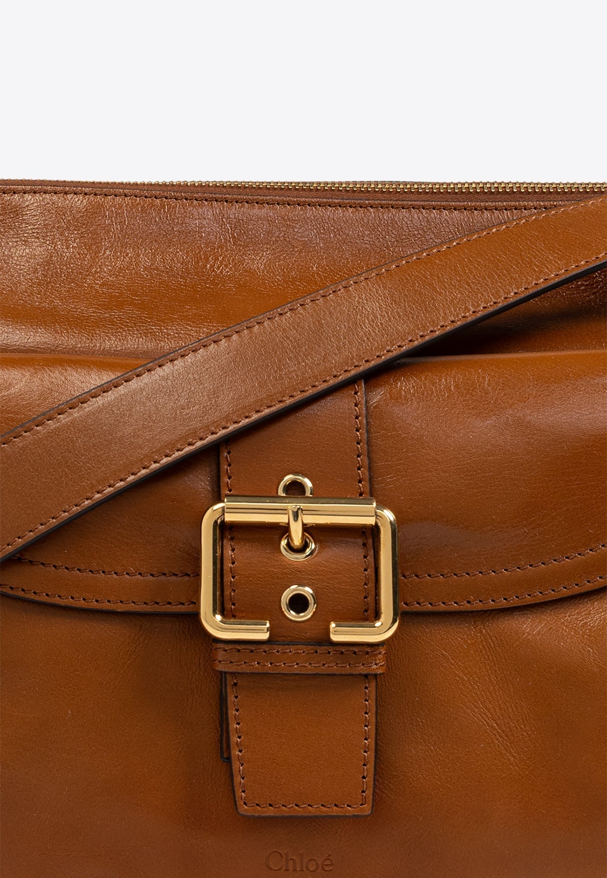 Brillant en Cuir Camera Sac Porté Épaule
