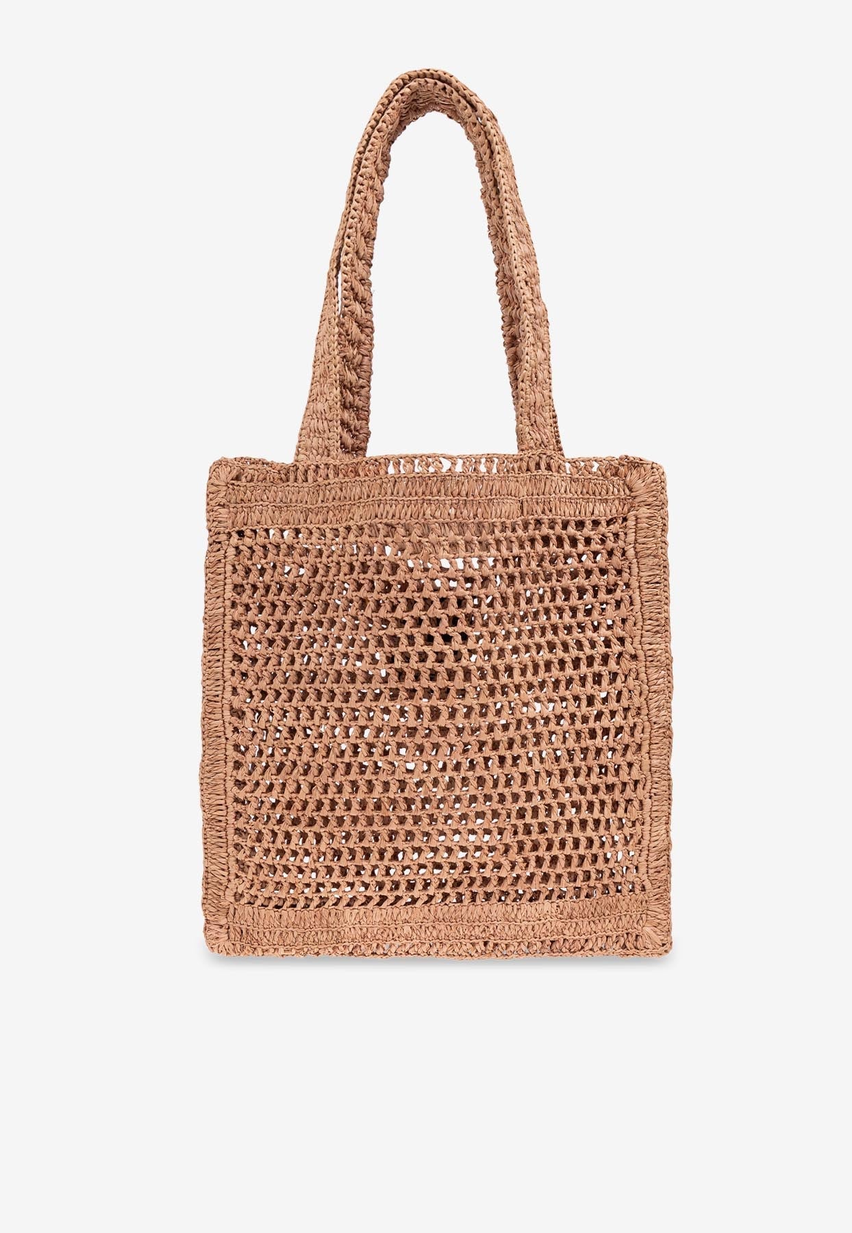 Summer Banana Woven-Raffia Cabas Bag