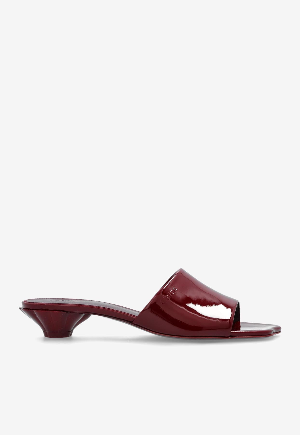 Flower Patent en Cuir Mules