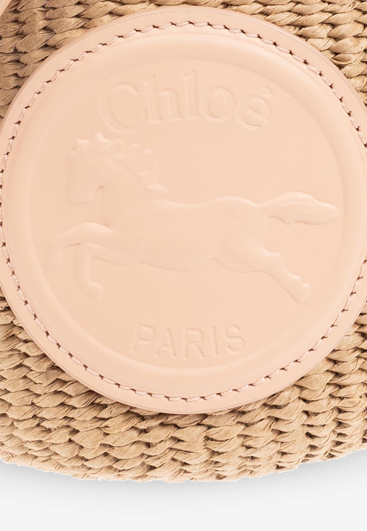 Mini Horse Medal Woven Basket Bag
