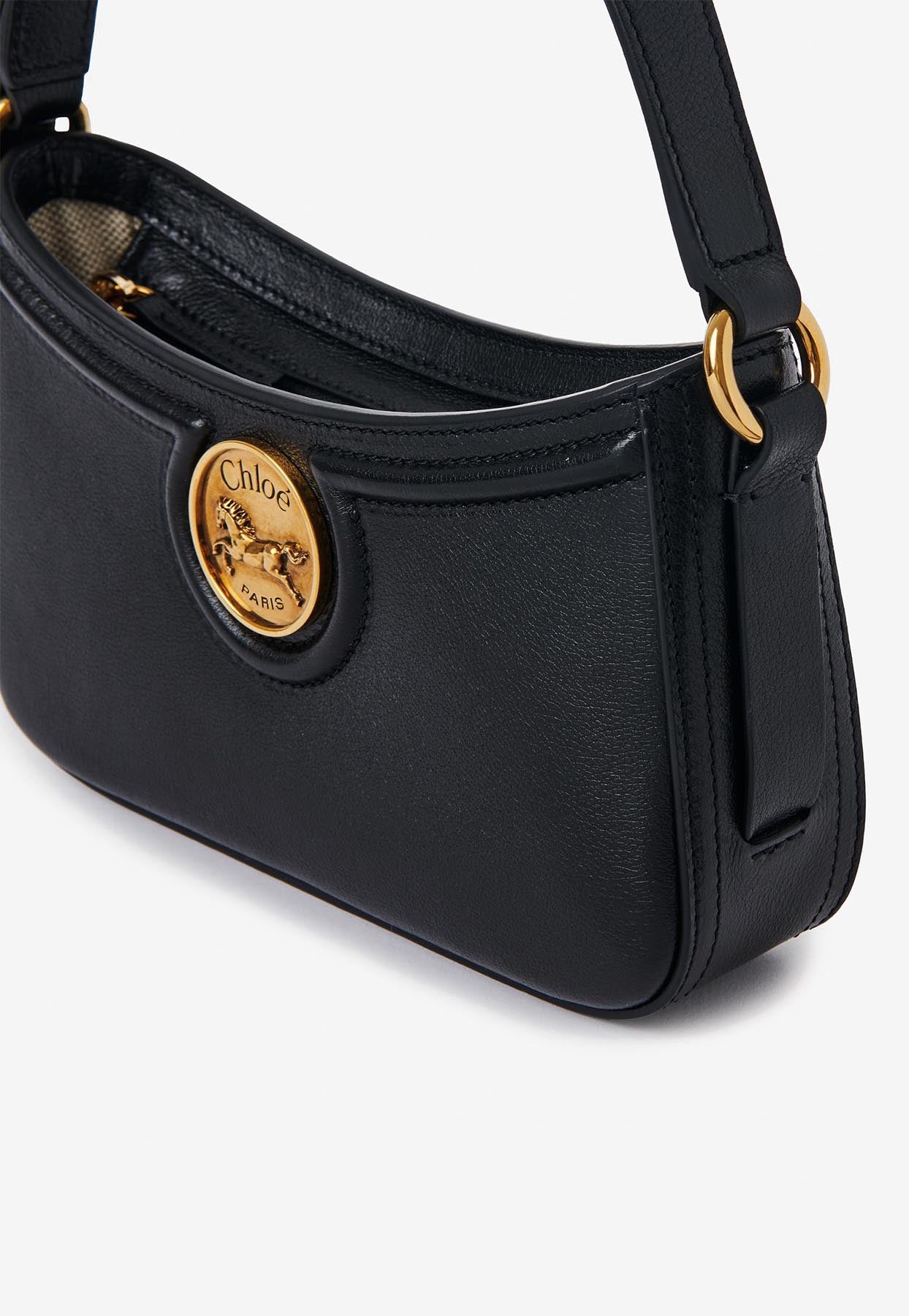 Horse Medal Grained en Cuir Sac Porté Épaule