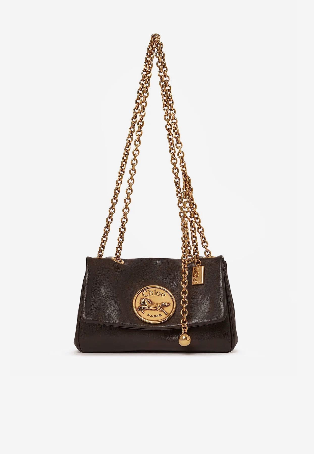 Petit Heritage Grained en Cuir Sac Porté Épaule