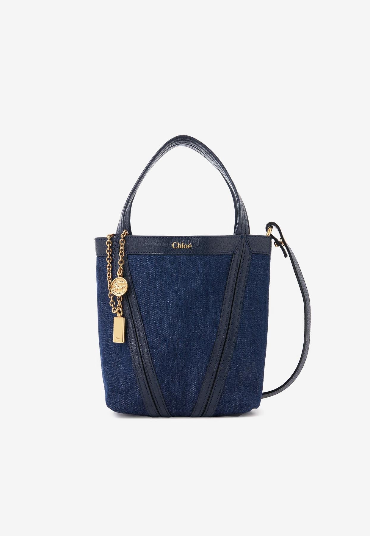 Petit Spin Denim Cabas Bag