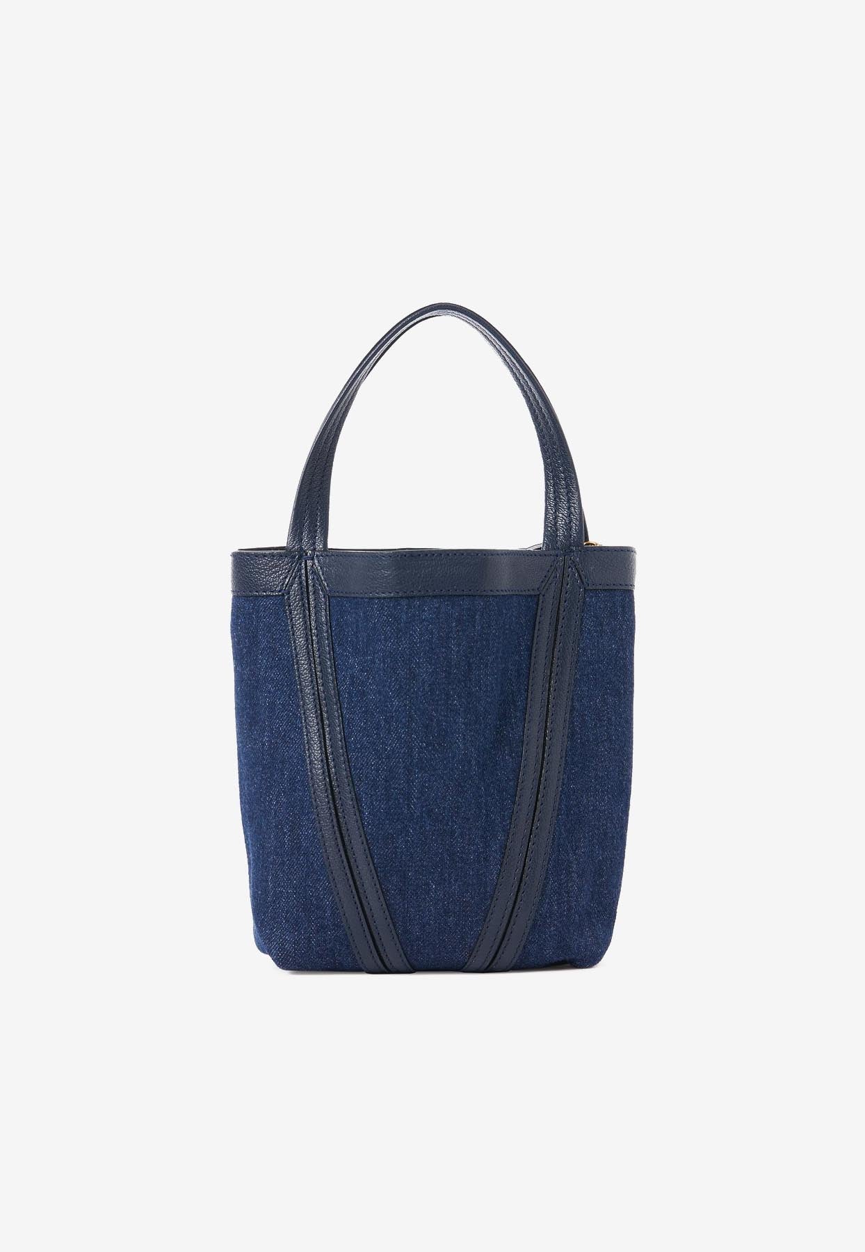Petit Spin Denim Cabas Bag