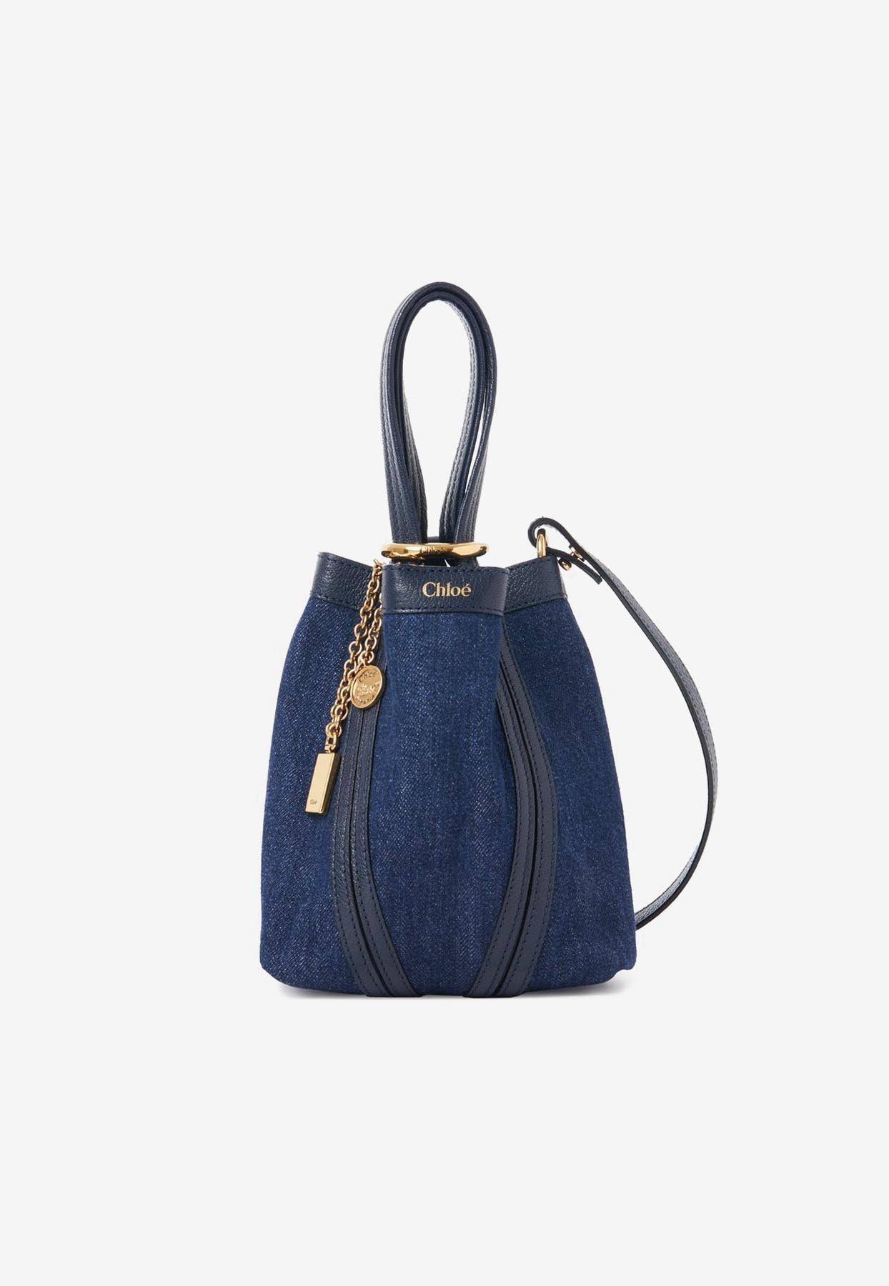 Petit Spin Denim Cabas Bag