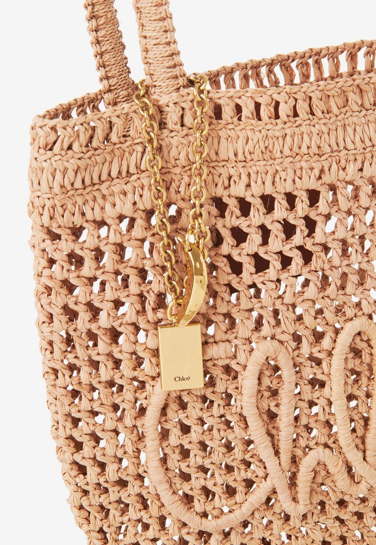 Petit Summer Banana Cabas Bag en Raffia