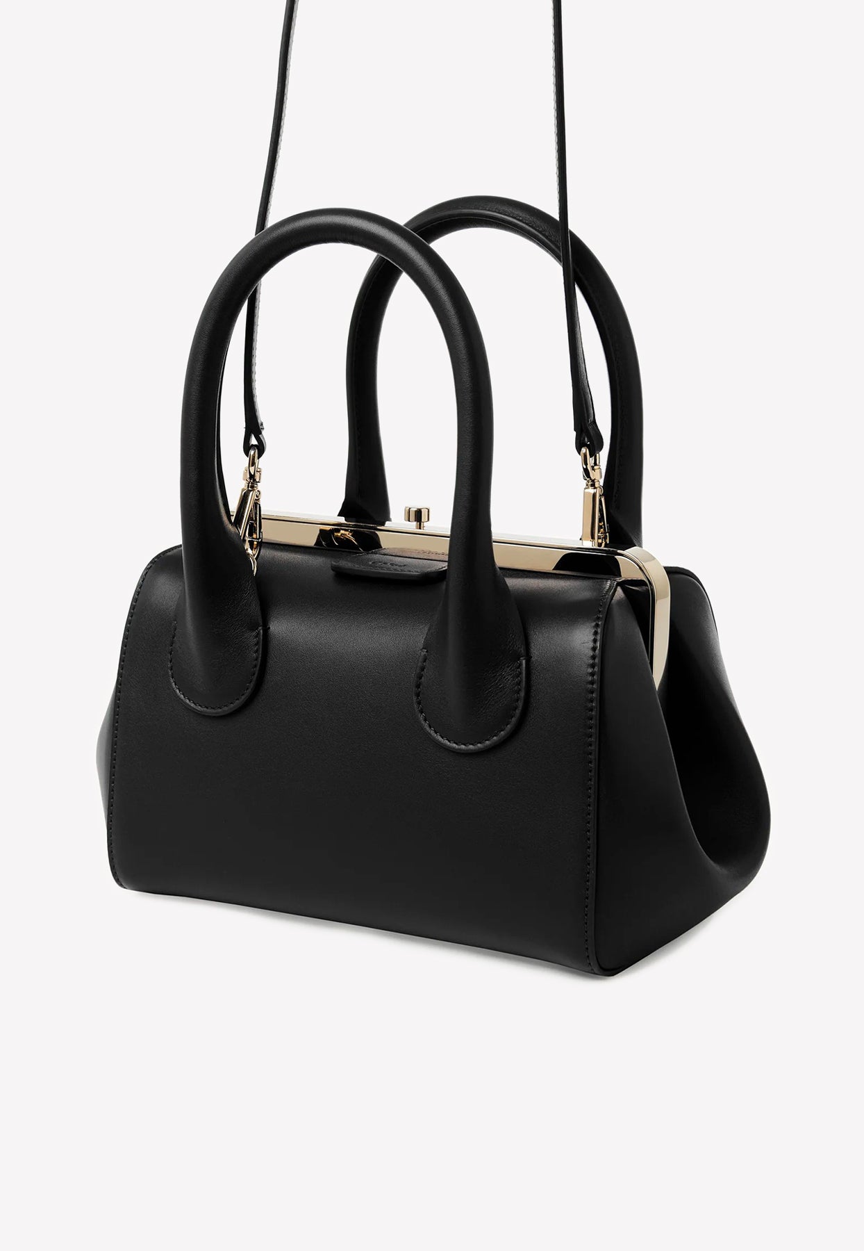 Petit Joyce Frame Sac à Main en Calf en Cuir