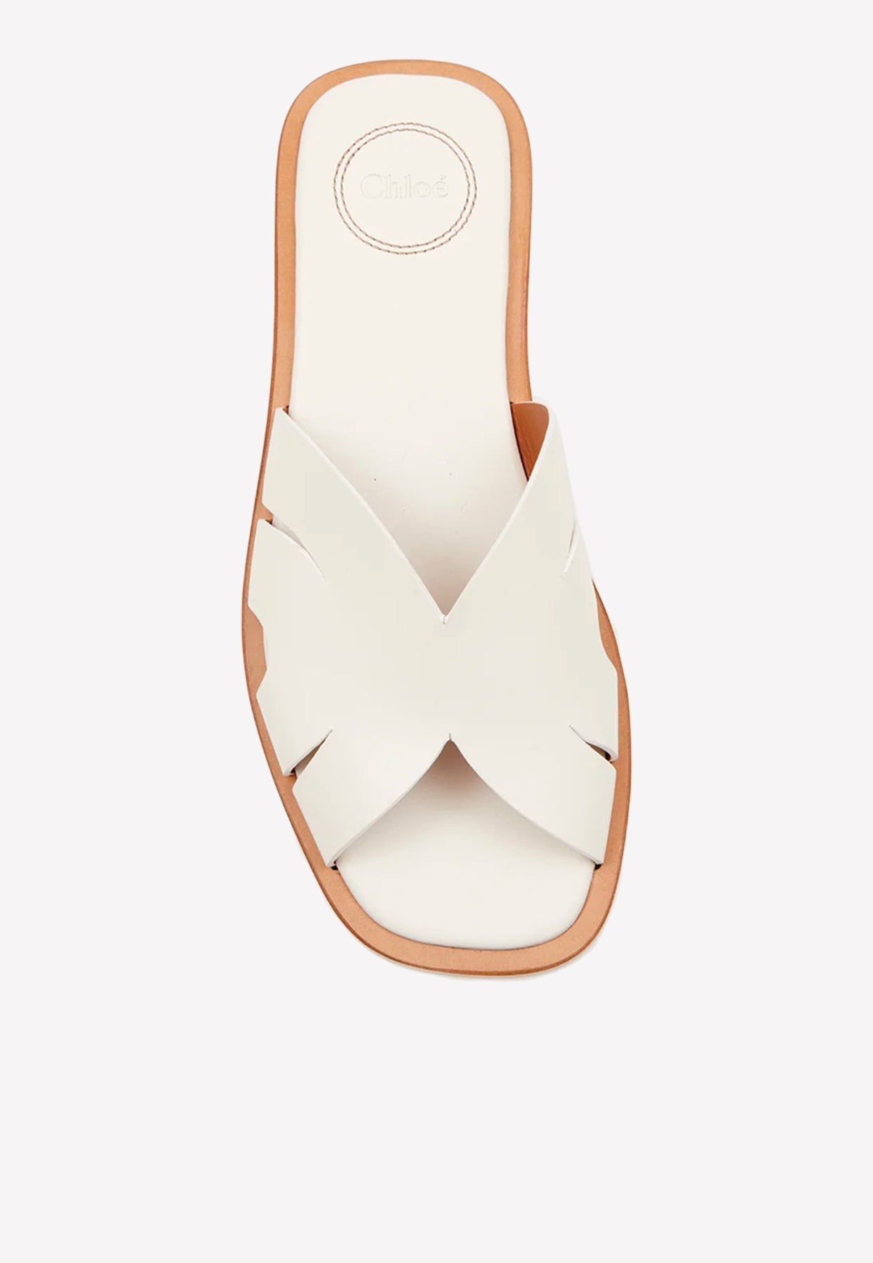 Lucille Calf en Cuir Sandales Plates