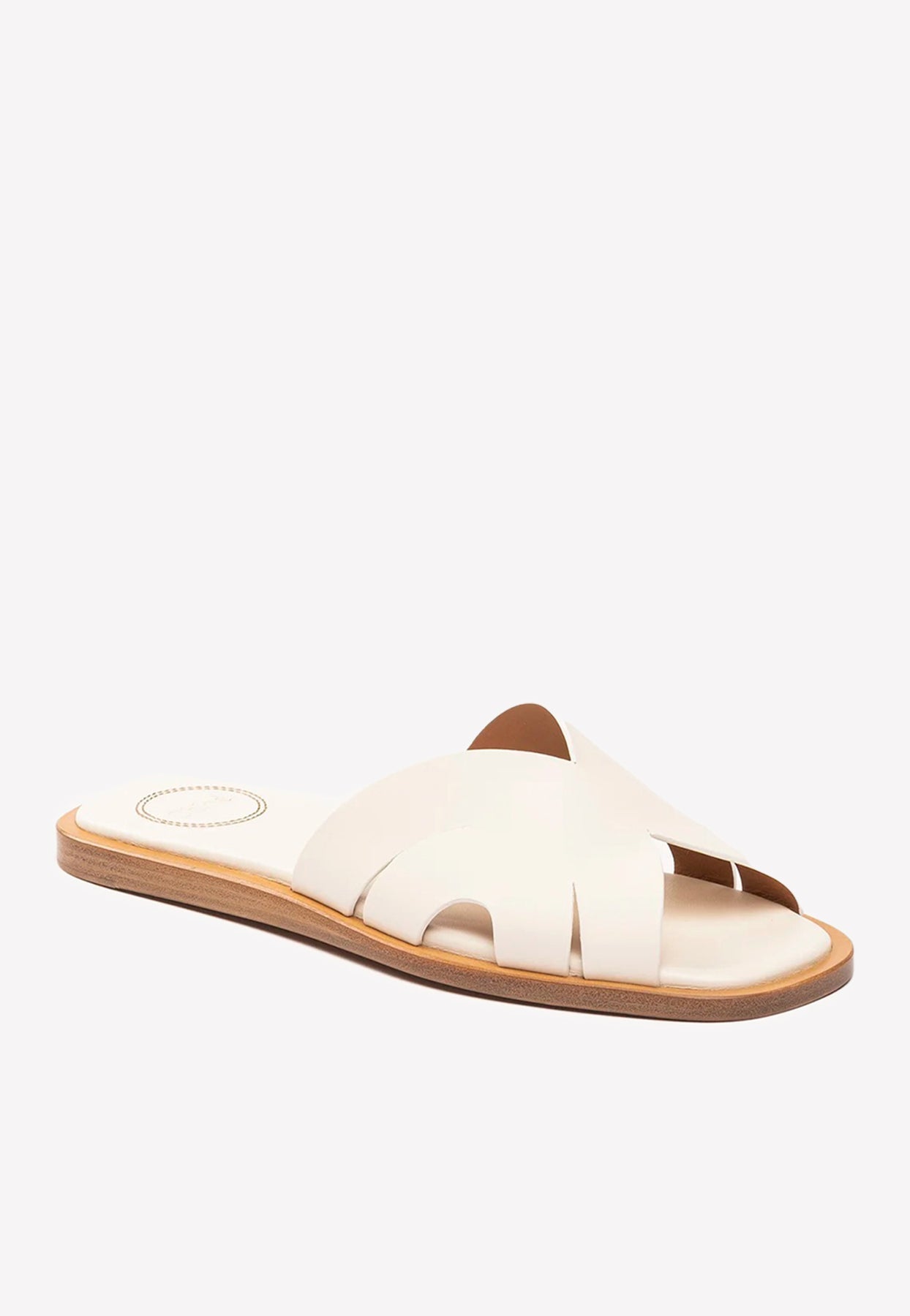Lucille Calf en Cuir Sandales Plates