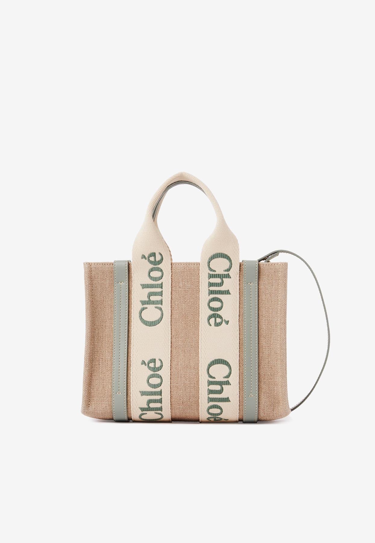 Petit Woody Cabas Bag en Linen
