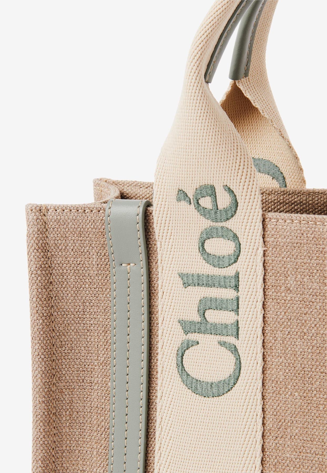 Petit Woody Cabas Bag en Linen