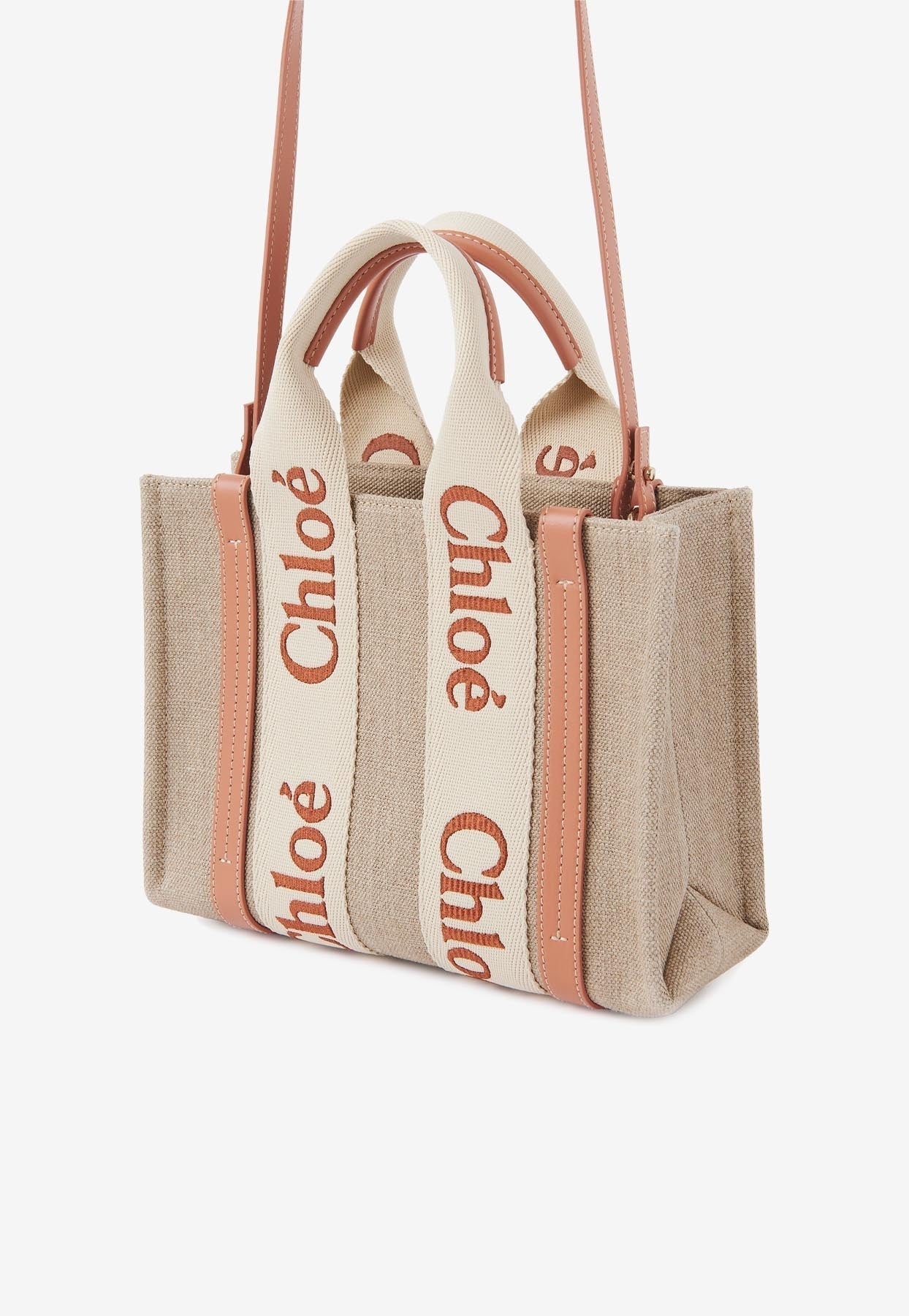 Petit Woody Cabas Bag en Linen