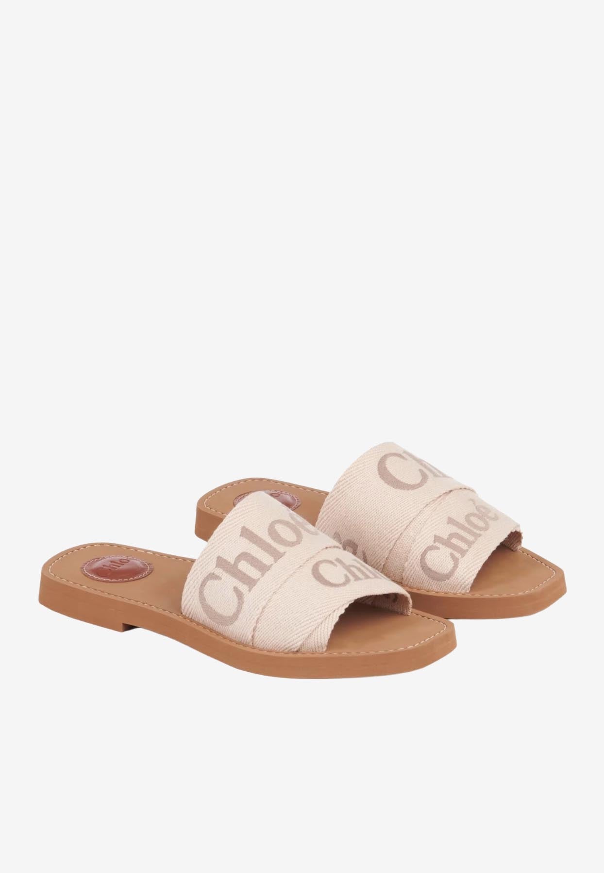 Woody Linen Mules Plates