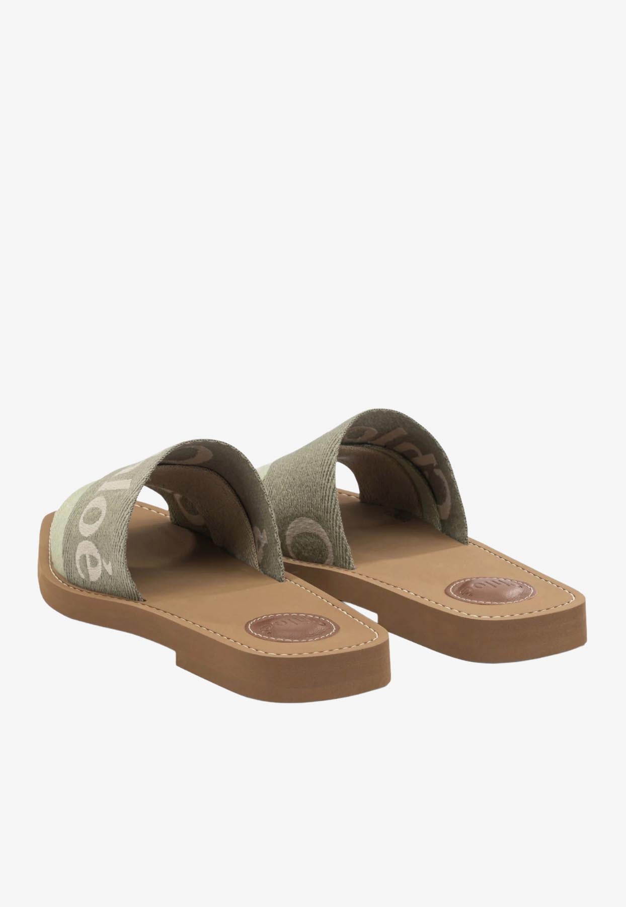 Woody Linen Mules Plates