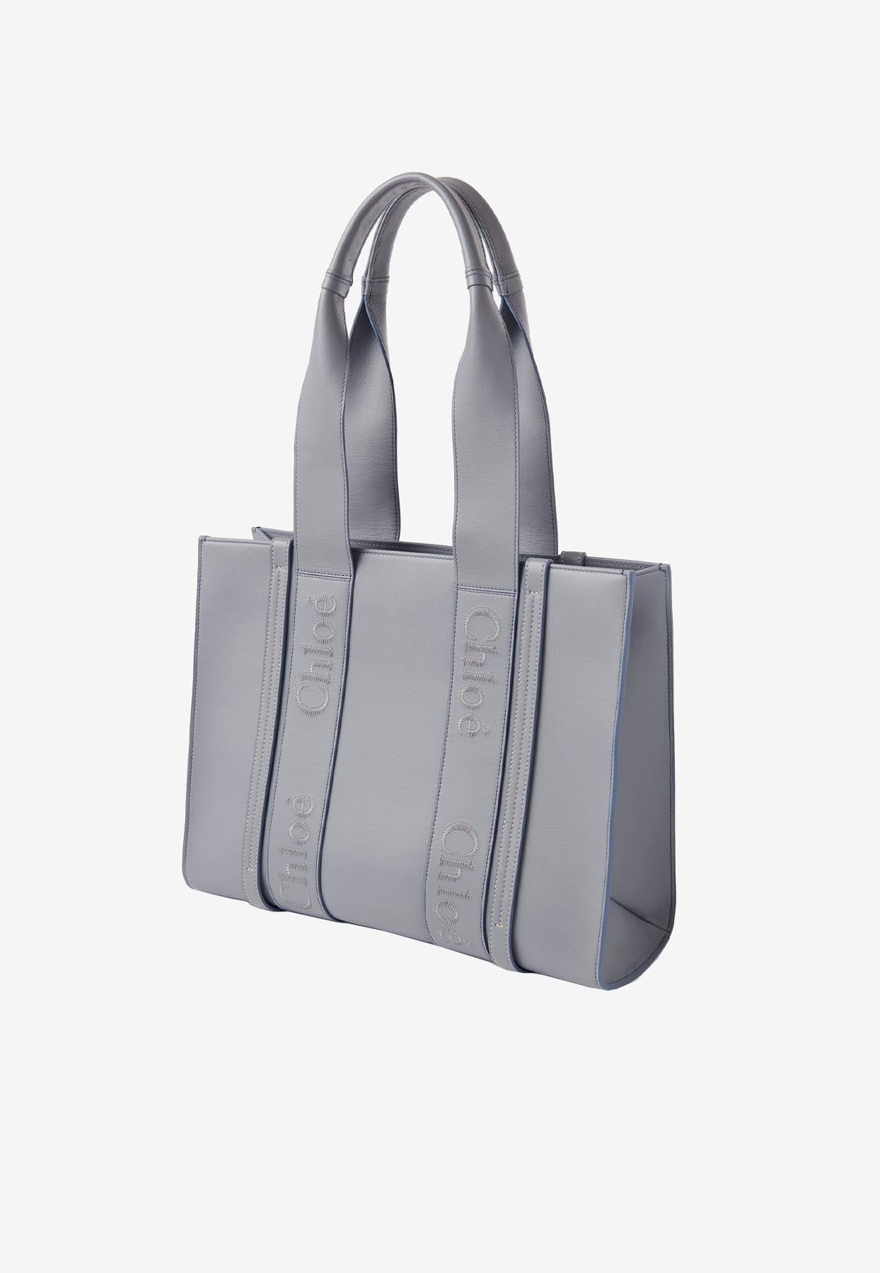 Moyen Woody Cabas Bag en Calf en Cuir