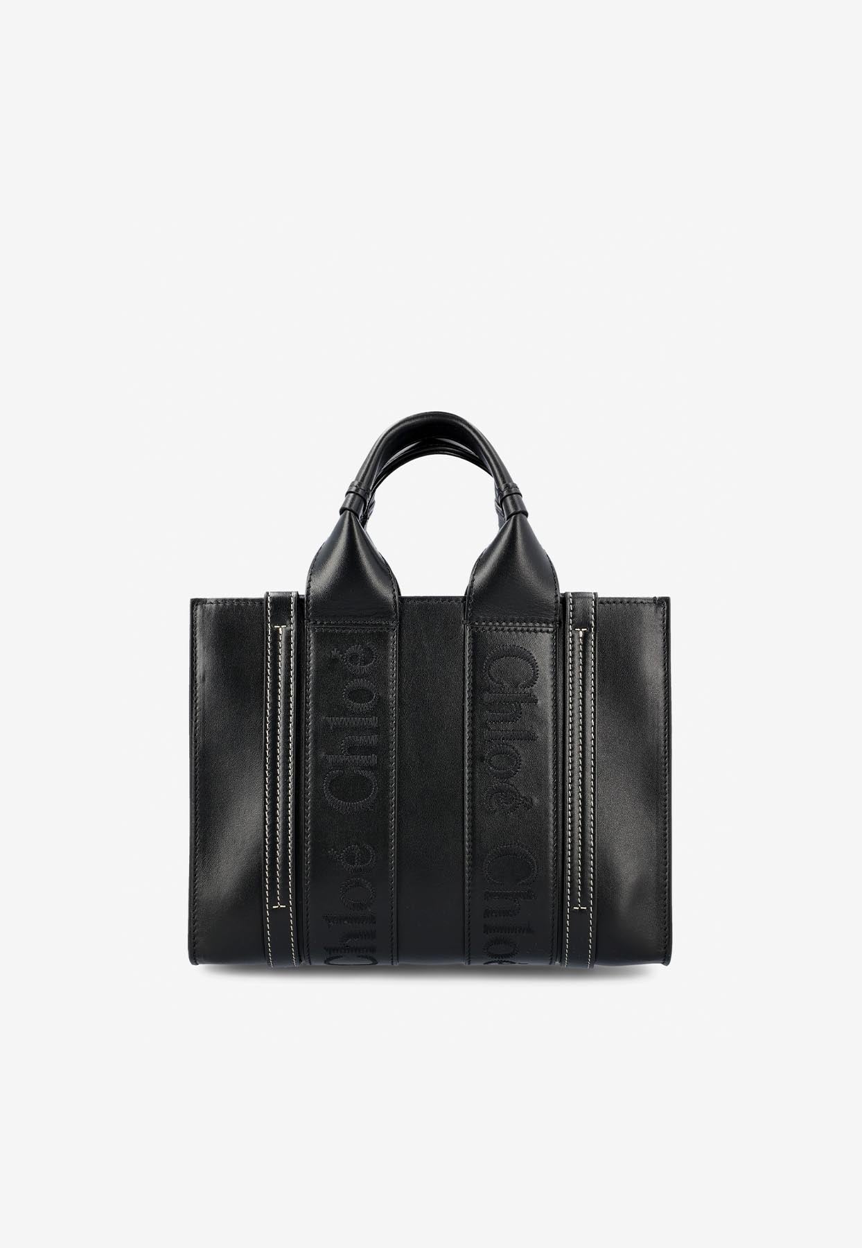 Petit Woody Cabas Bag en Calf en Cuir
