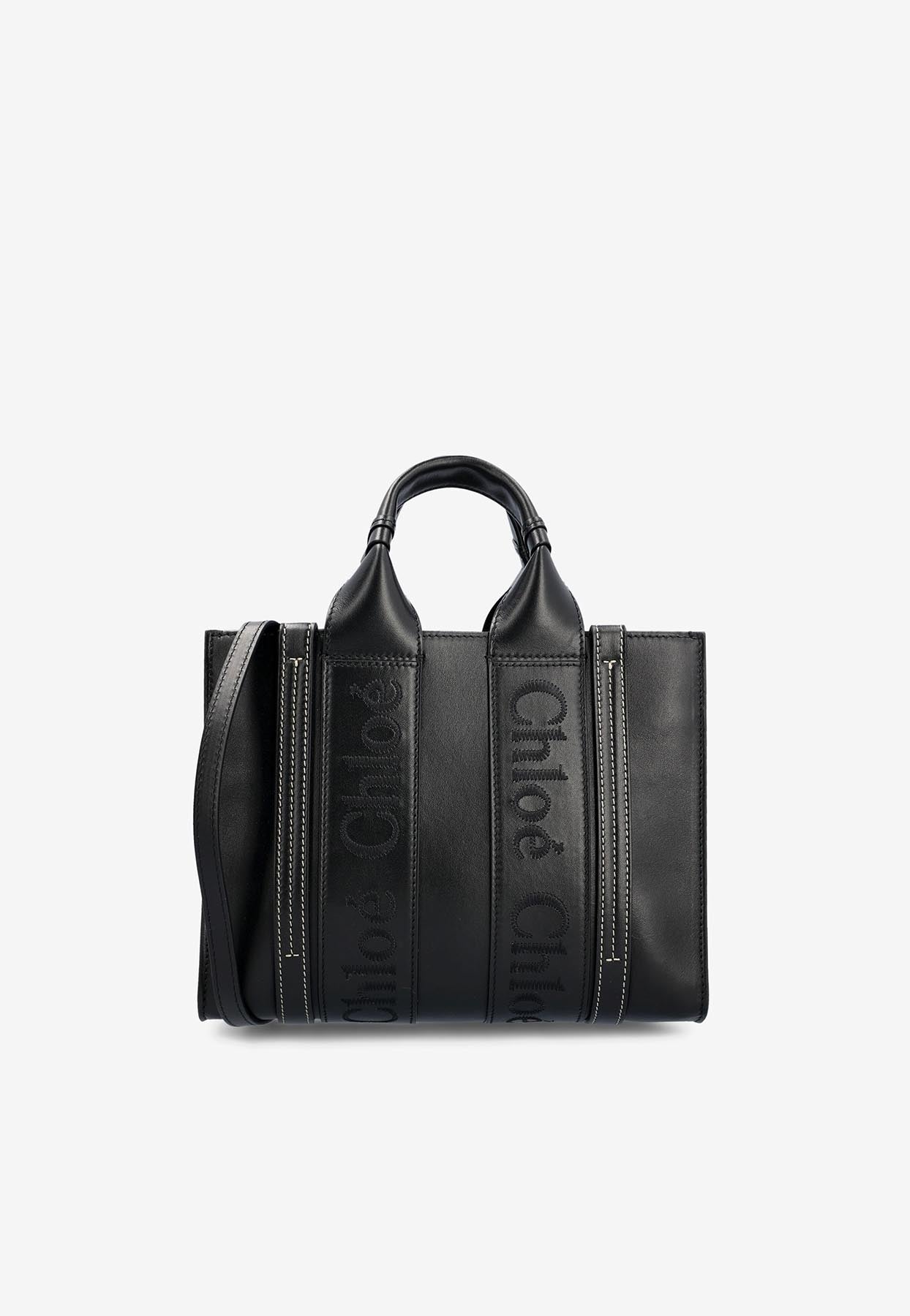 Petit Woody Cabas Bag en Calf en Cuir