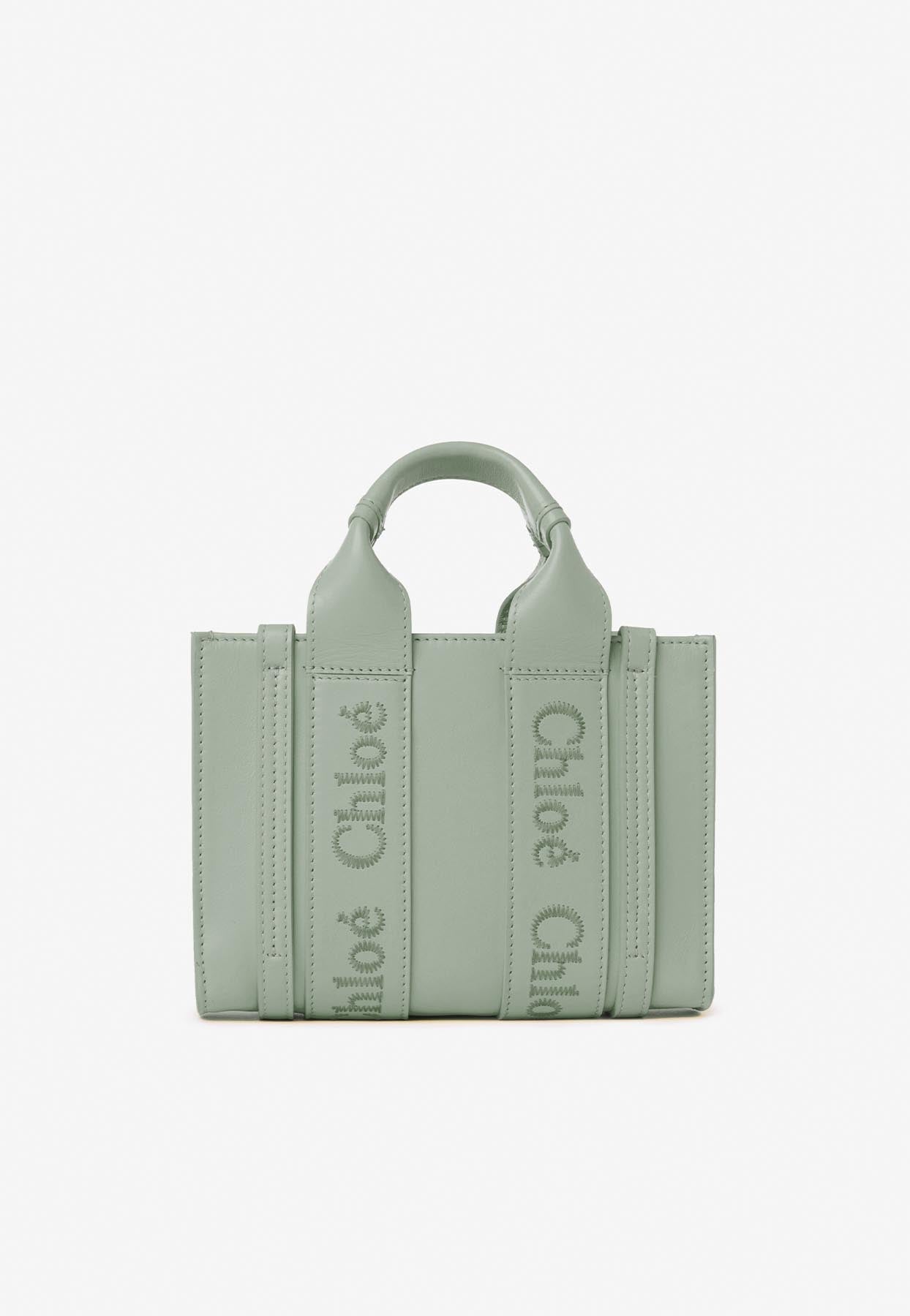 Petit Woody Cabas Bag en Calf en Cuir