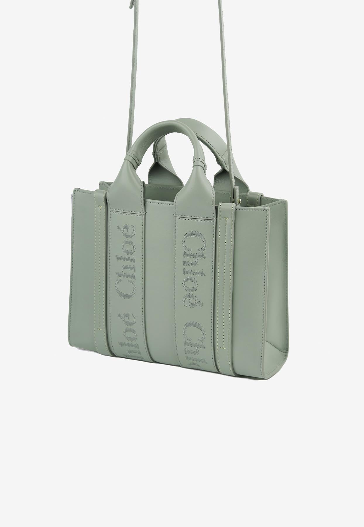 Petit Woody Cabas Bag en Calf en Cuir