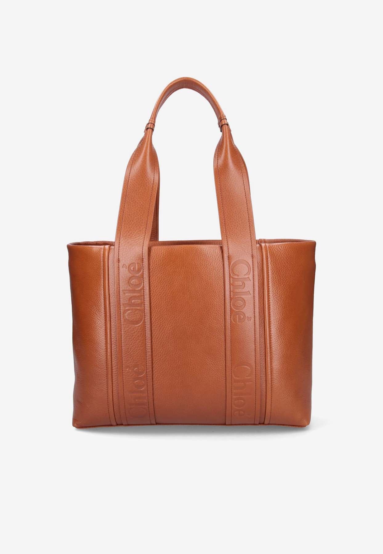 Moyen Woody en Cuir Cabas Bag