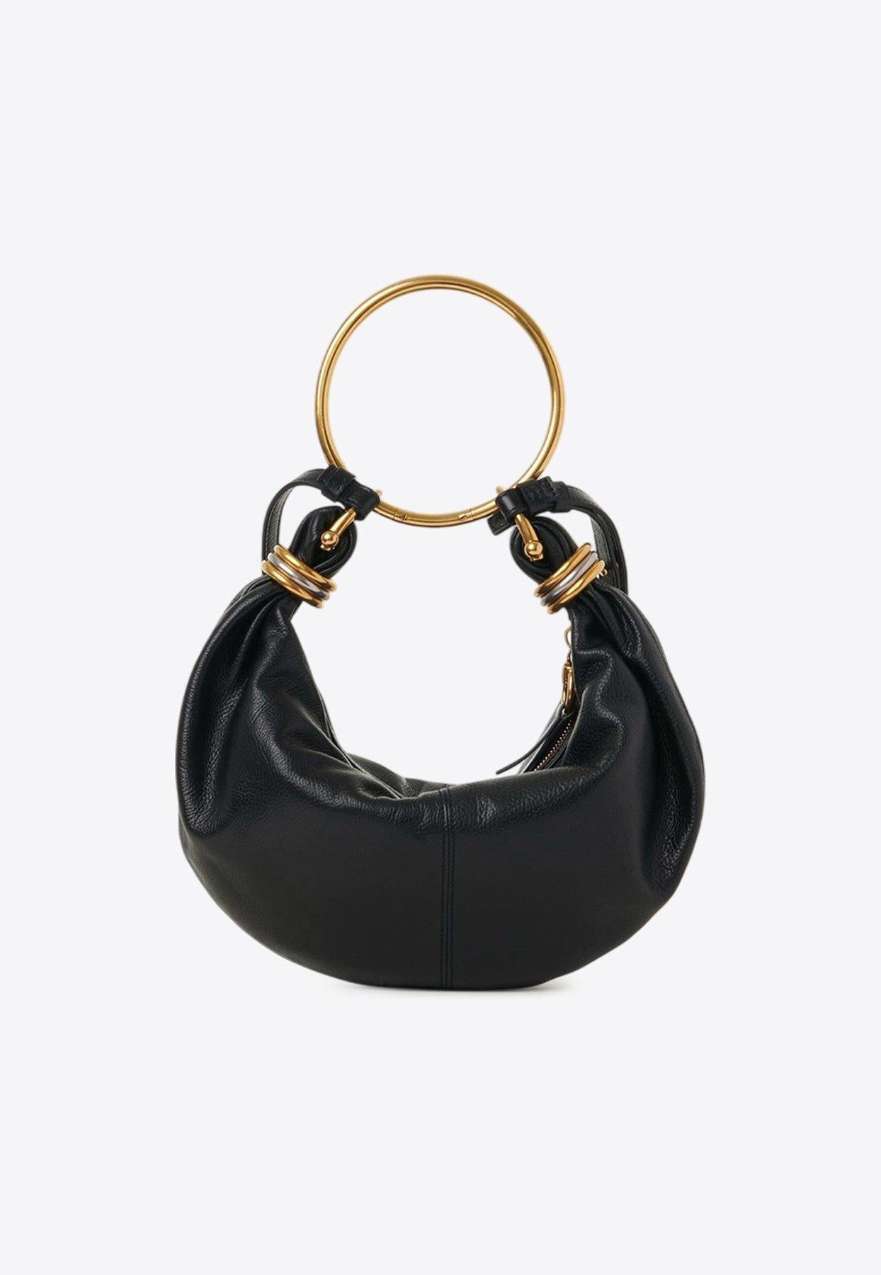 Petit Bracelet Grained en Cuir Sac Hobo