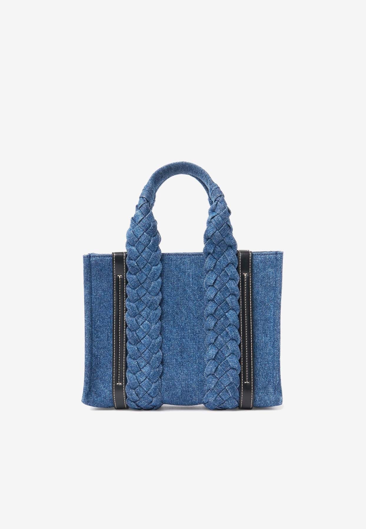 Petit Woody Denim Cabas Bag