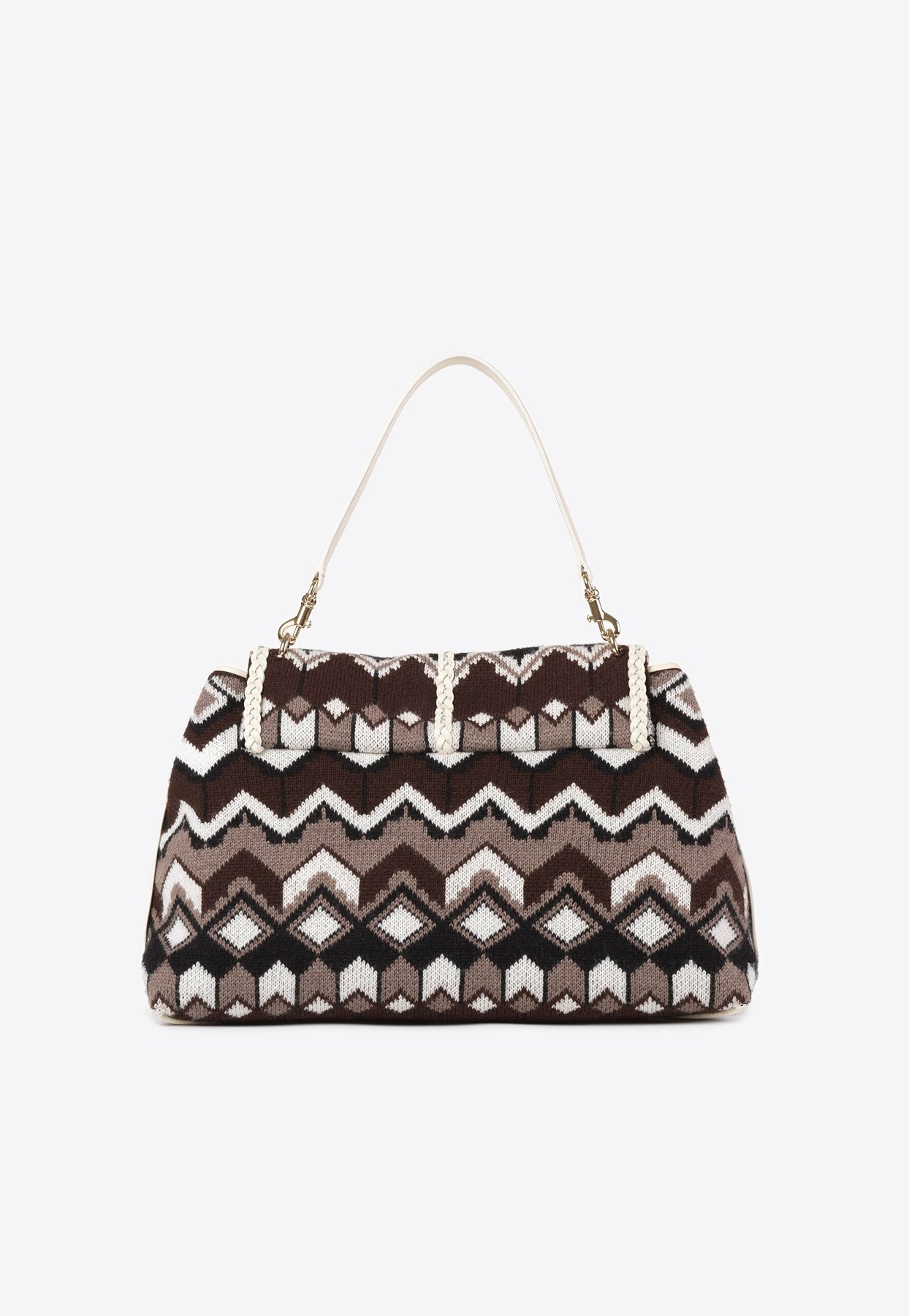 Grand Penelope Chevron Knitted Sac Porté Épaule