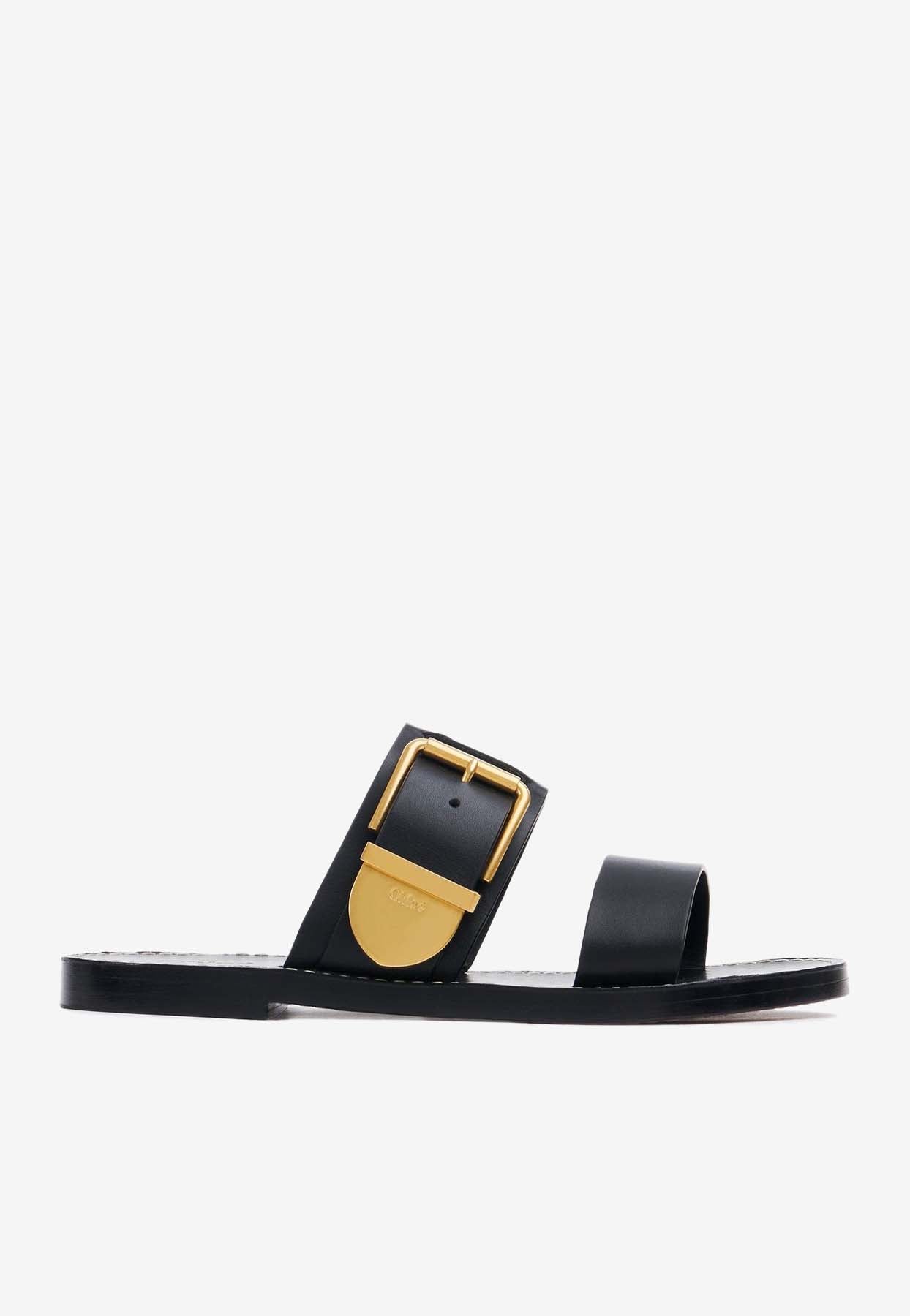 Rebecca en Cuir Slides
