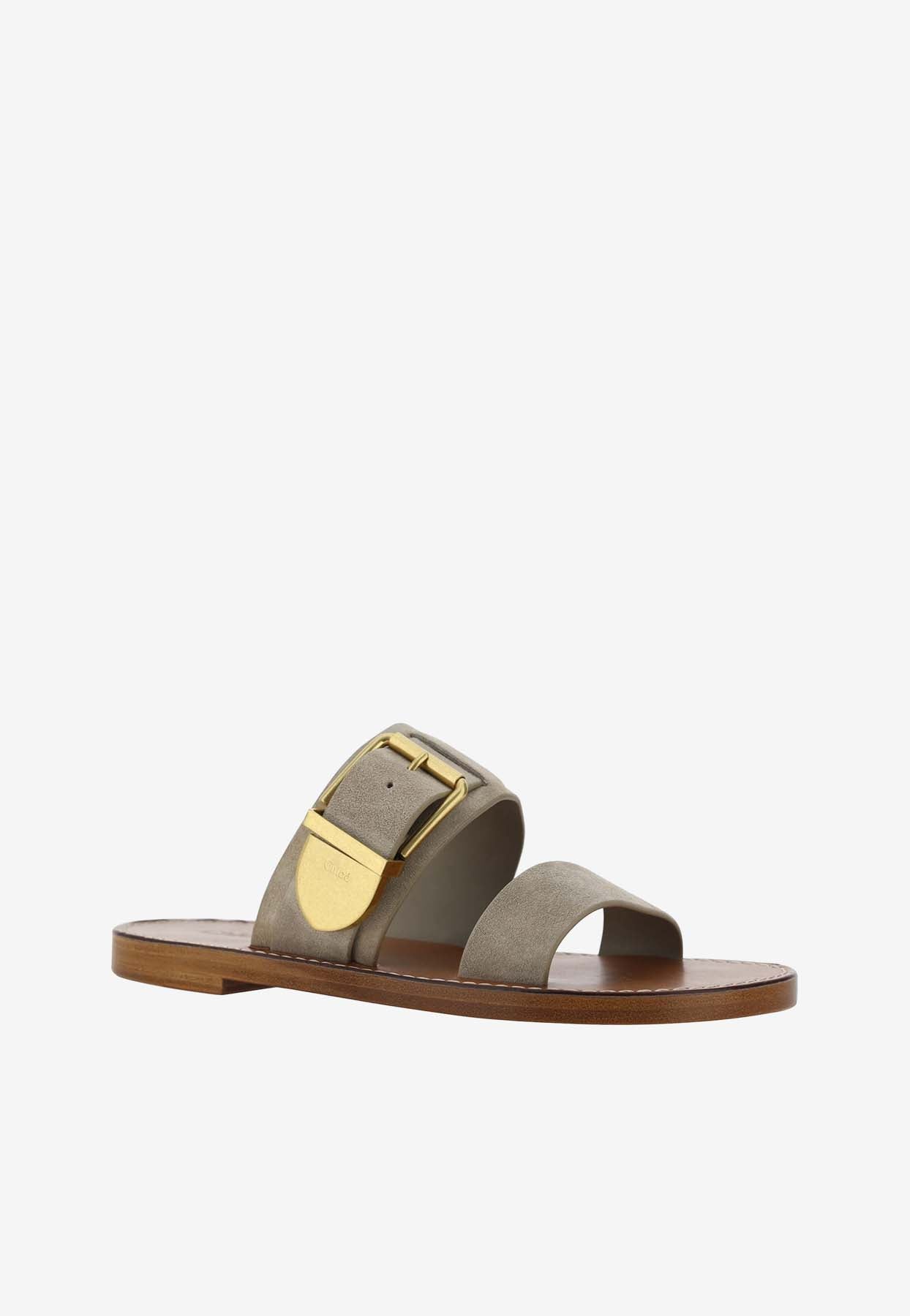 Rebecca en Cuir Slides