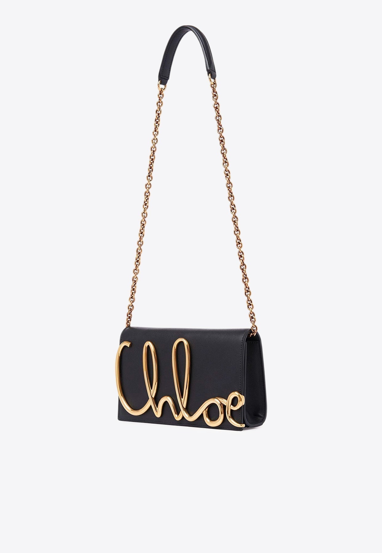 Iconique Logo Calf en Cuir Sac Porté Épaule