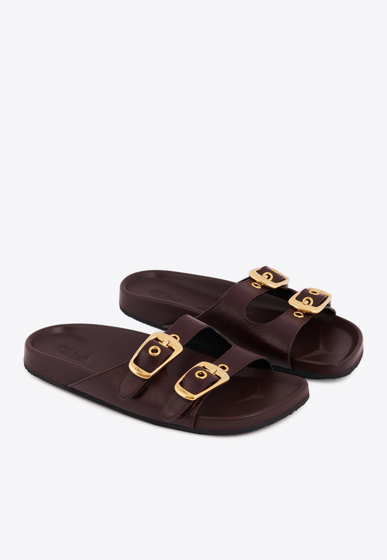 Polly en Cuir Slides