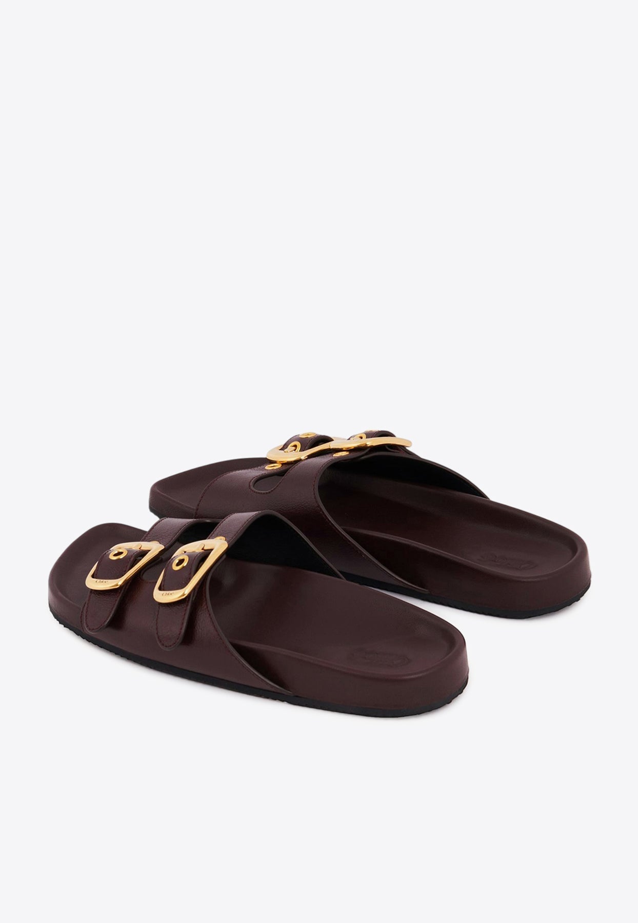Polly en Cuir Slides