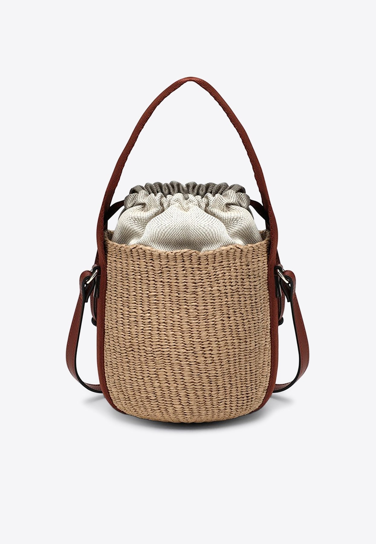 Petit Horse Medal Raffia Sac Seau