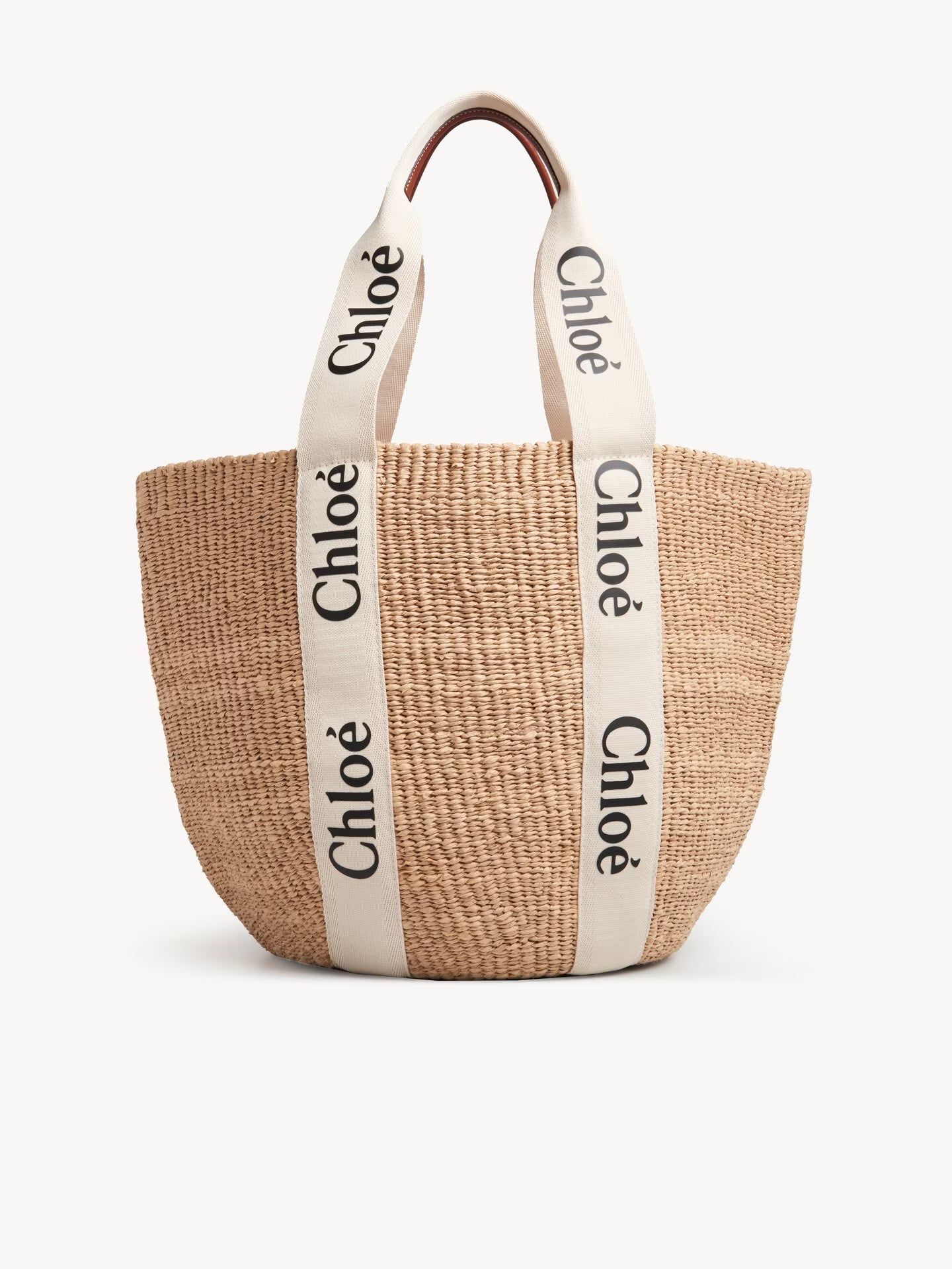 LARGE SAC CABAS WOODY EN TOILE DE LIN