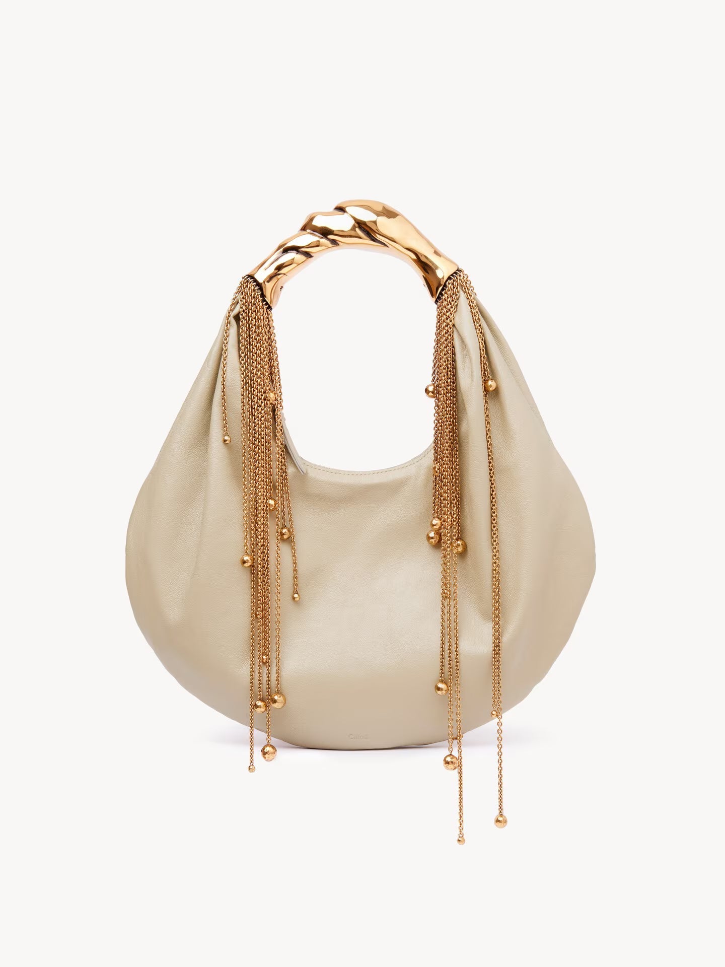 SAC HOBO TWISTED SHELL EN CUIR BRILLANT