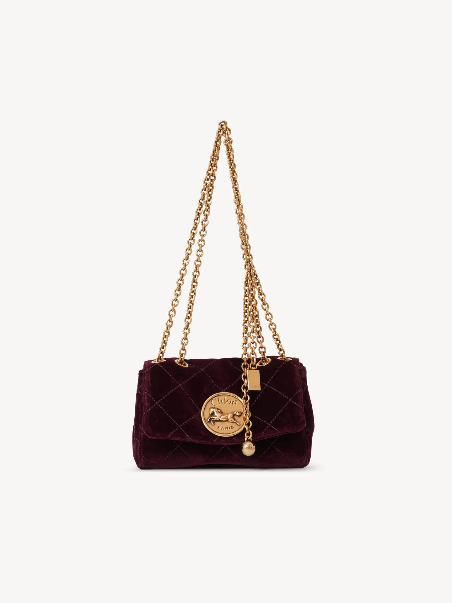 PETIT SAC PORTÉ ÉPAULE CHLOÉ HERITAGE EN VELOURS