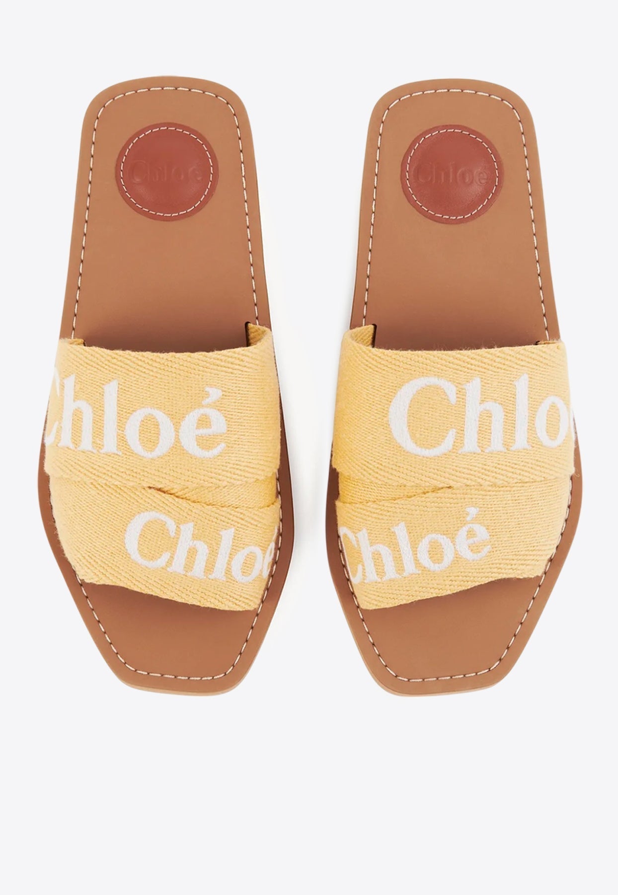 Woody Logo Embroidered Flat Slides