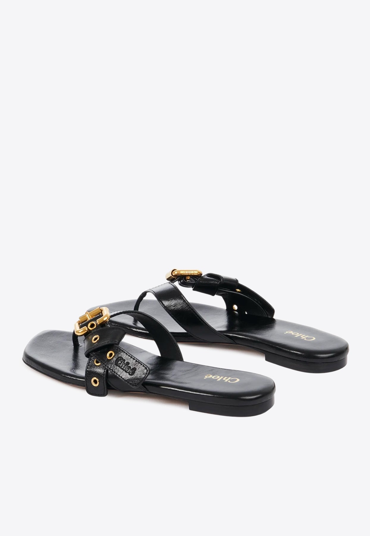 Mae Knotted-Strap en Cuir Thong Sandales