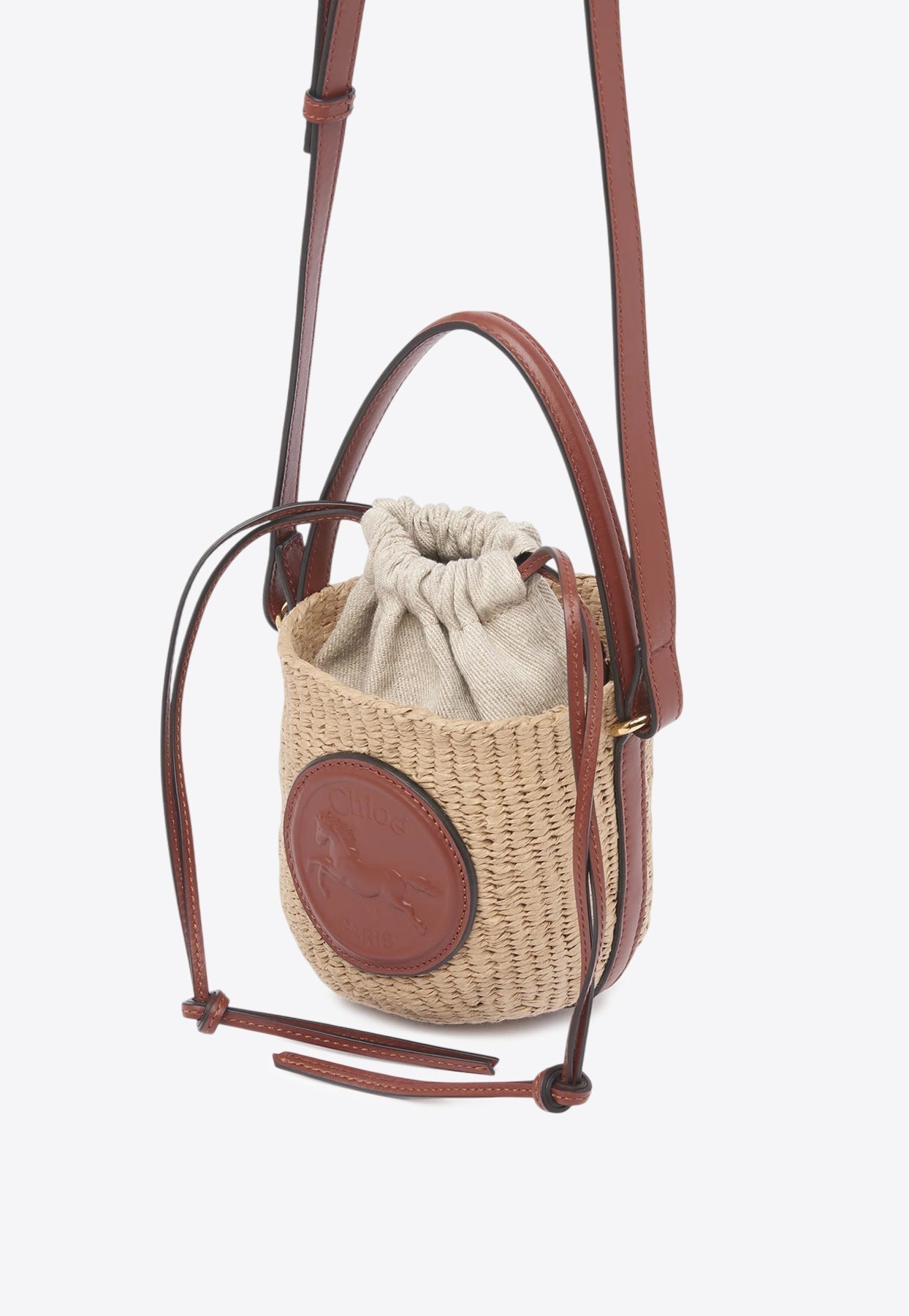 Mini Horse Medal Woven Sac Porté Épaule