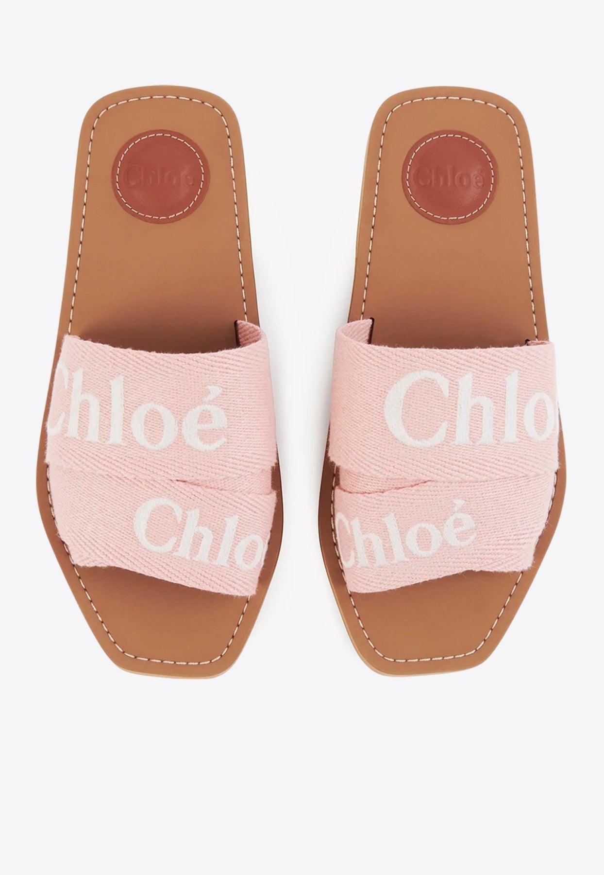Woody Logo Embroidered Flat Slides
