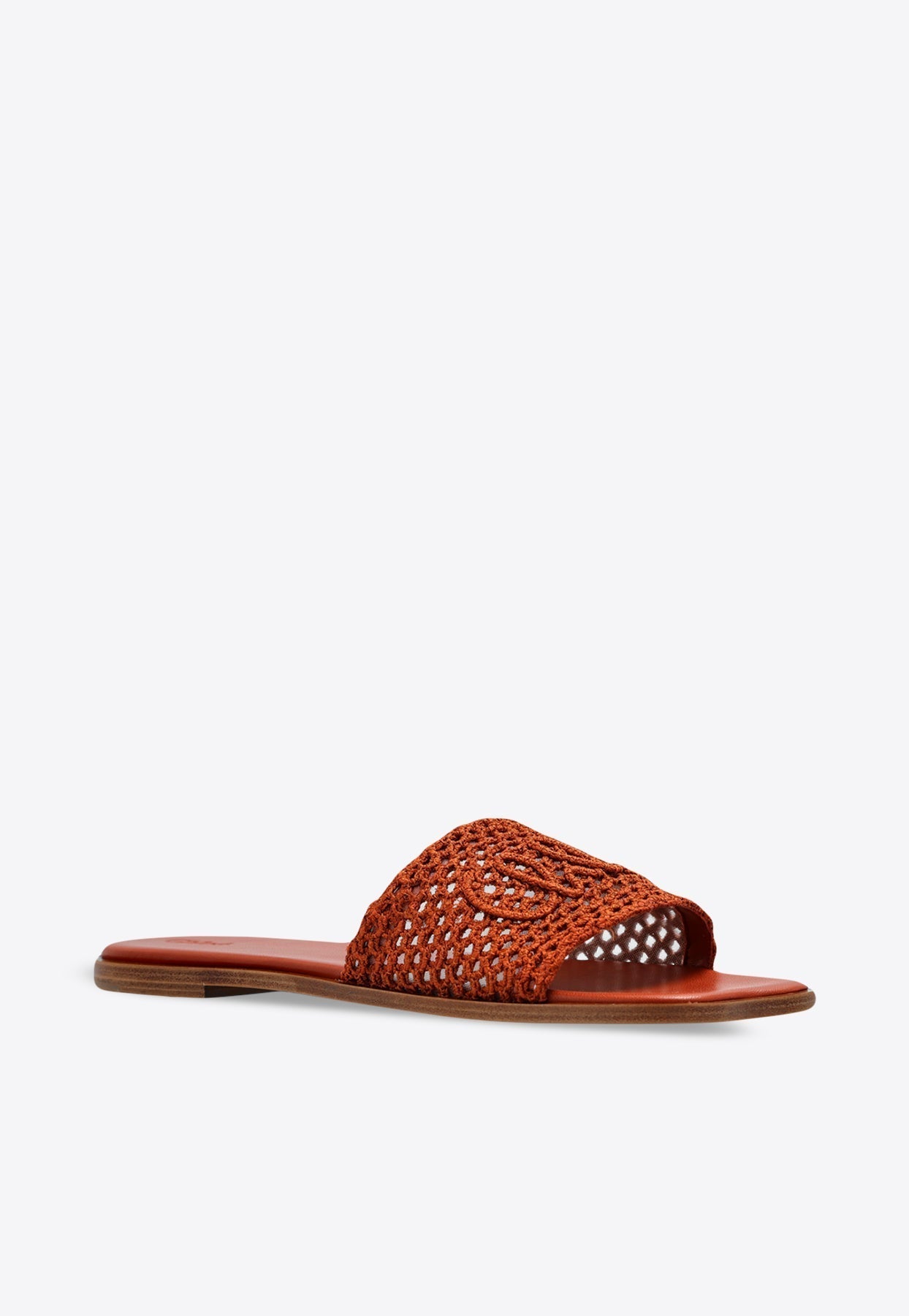Soleil Woven Strap Sandales Plates