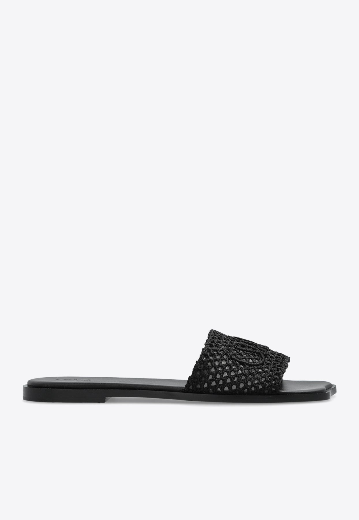 Soleil Woven Strap Sandales Plates